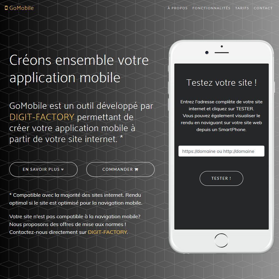 Création application et site internet GoMobile