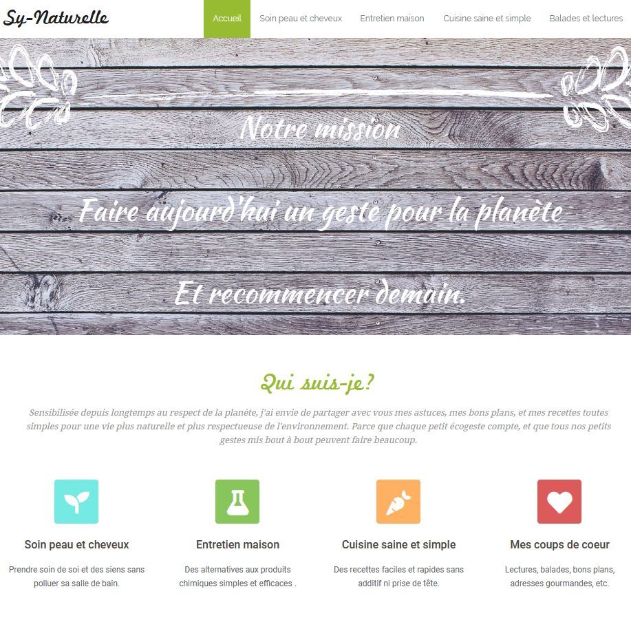 Création site internet Sy-Naturelle