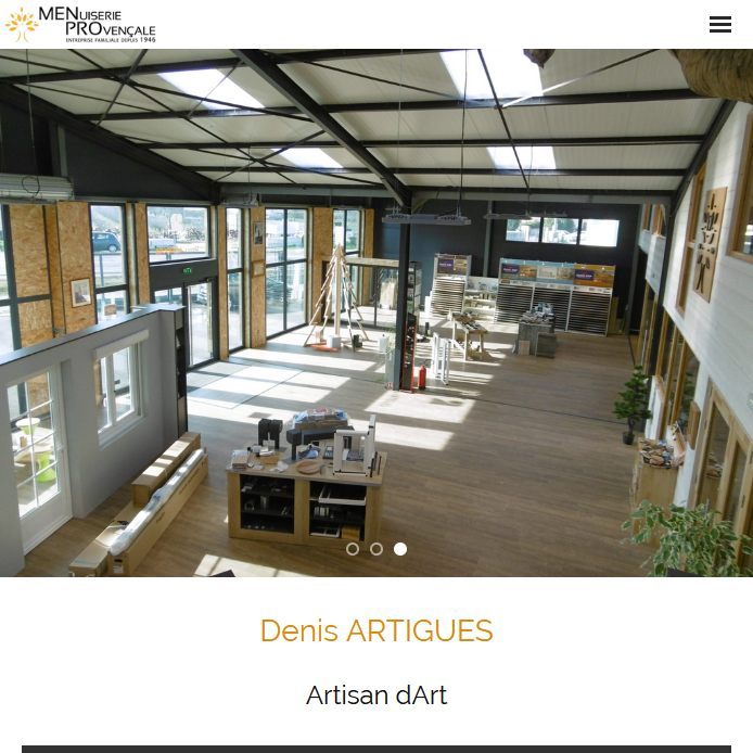 Création du site internet Menuiserie Provençale
