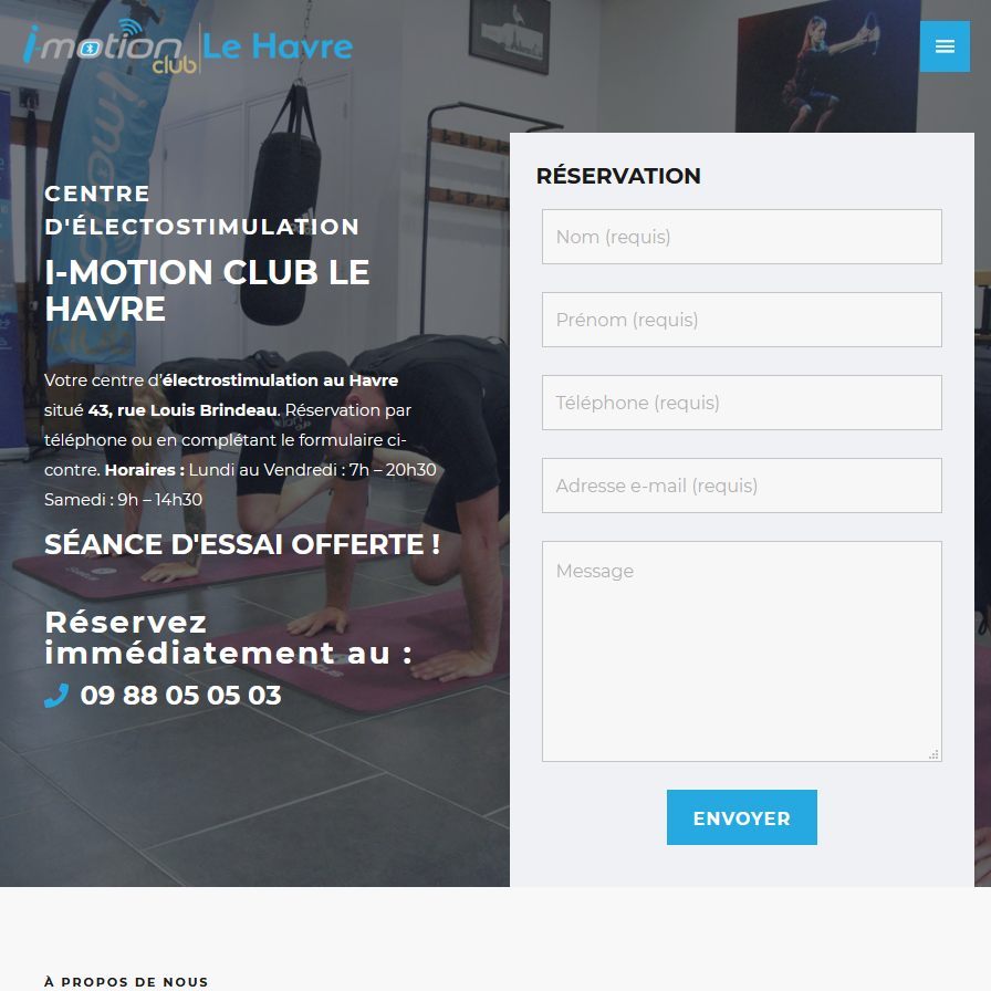 Refonte Graphique site web I-Motion Club le Havre