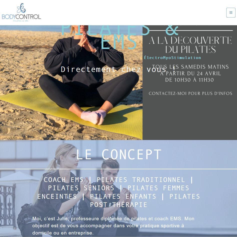 Création site internet et appli mobile Body Control 33